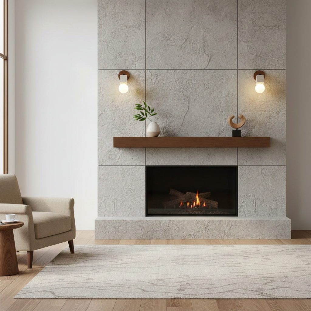 Bezel Travertine Wall Lamp — product view 7
