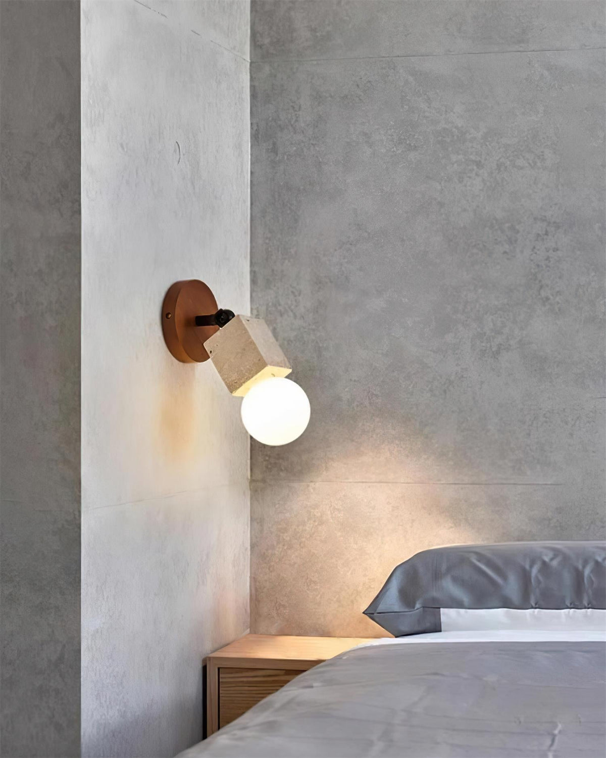 Bezel Travertine Wall Lamp — product view 15