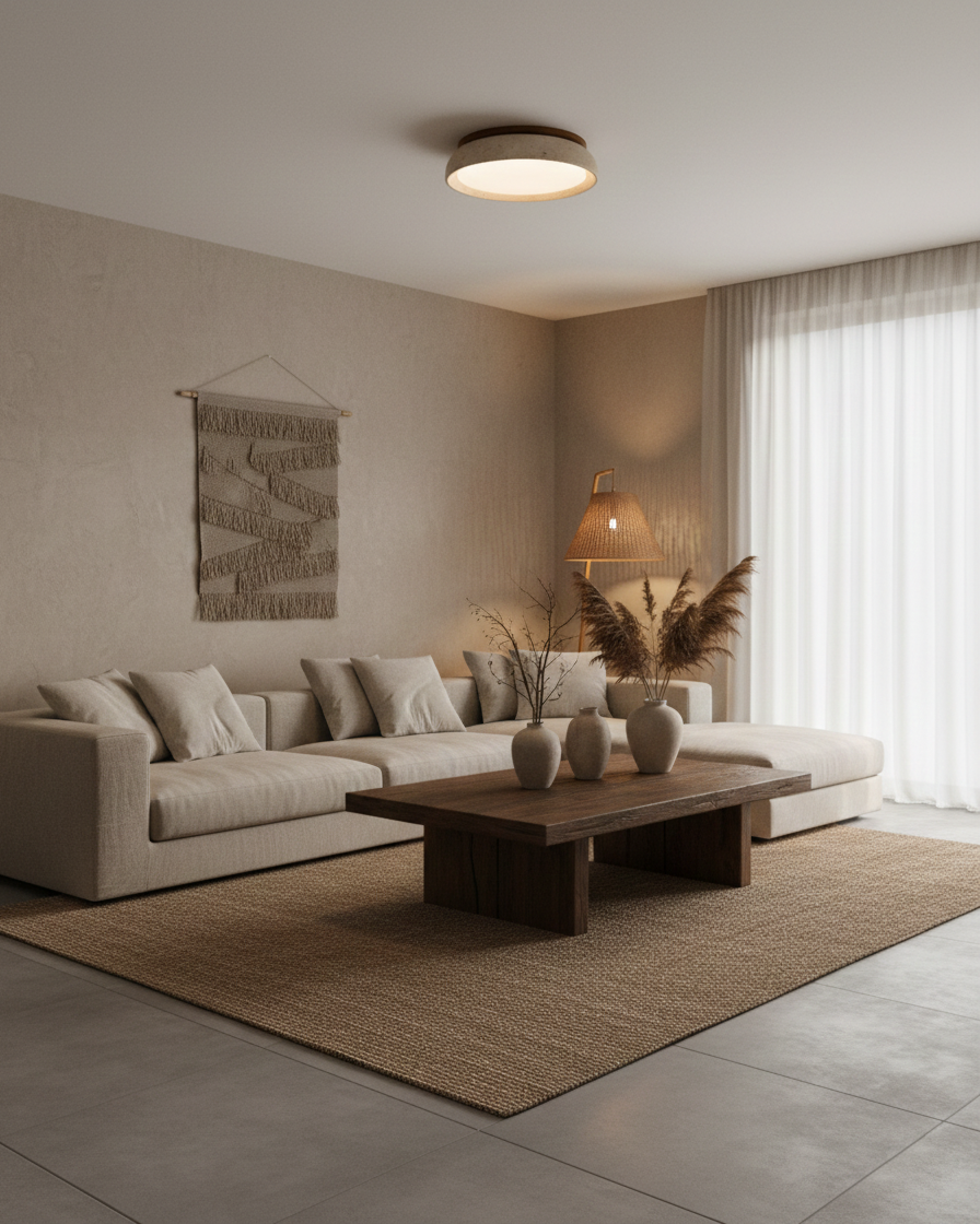 Piedra Travertine Ceiling Light — product view 16