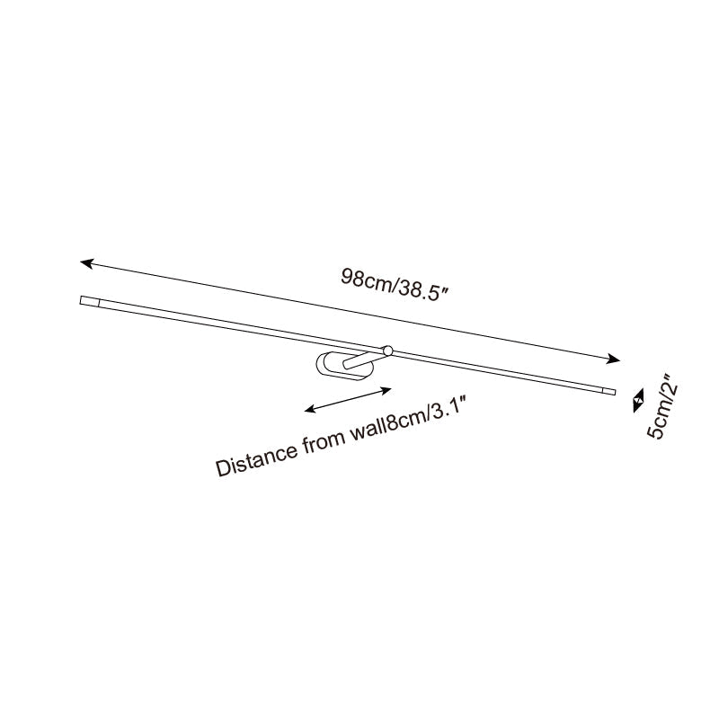 Kady Linear Rechargeable Version Metal Wall Lamp — product view 6