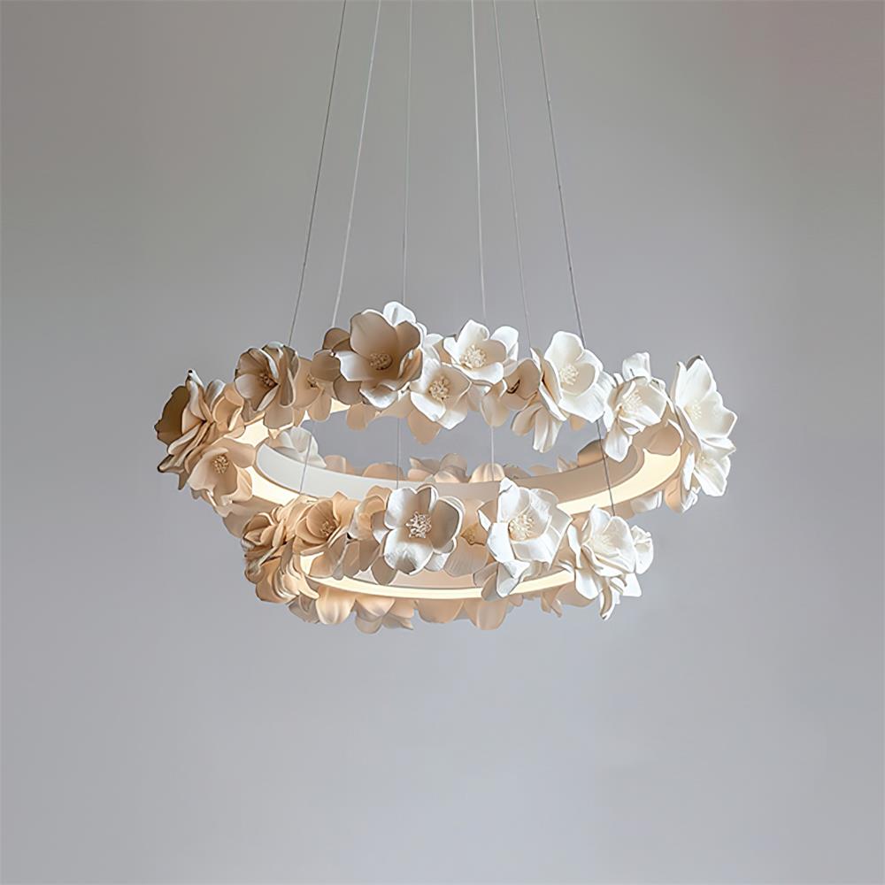 Elysian Floral Aluminum Chandelier — product view 3