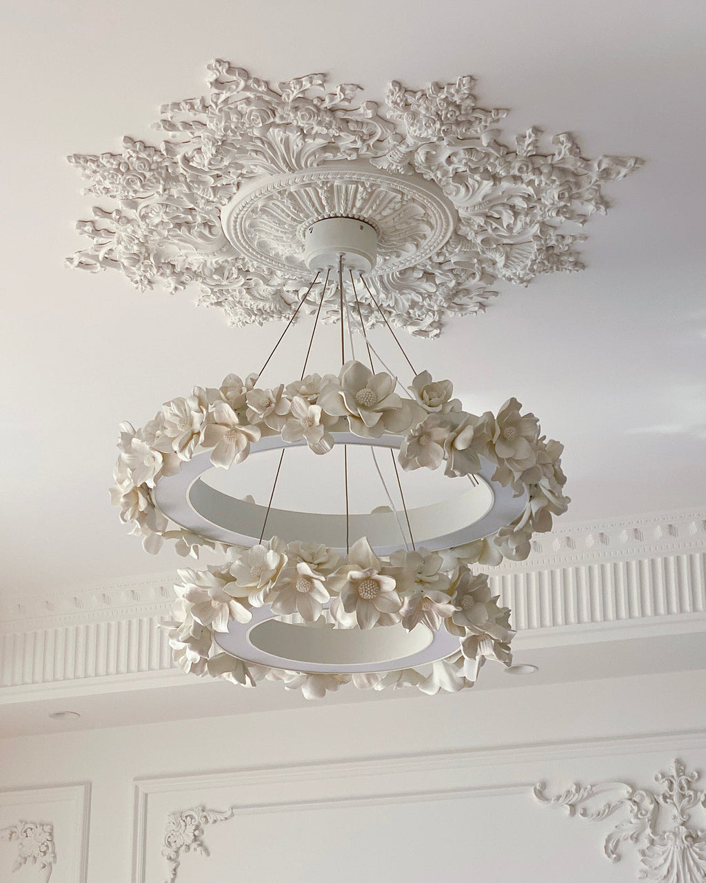 Elysian Floral Aluminum Chandelier — product view 4