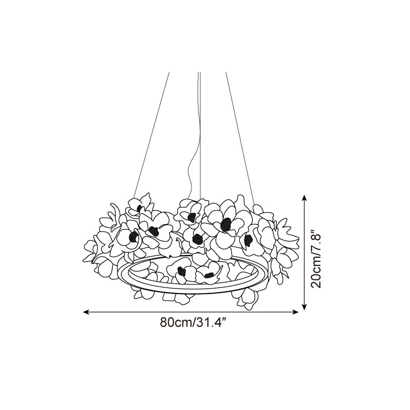 Elysian Floral Aluminum Chandelier — product view 5