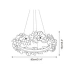 Elysian Floral Aluminum Chandelier — product view 7