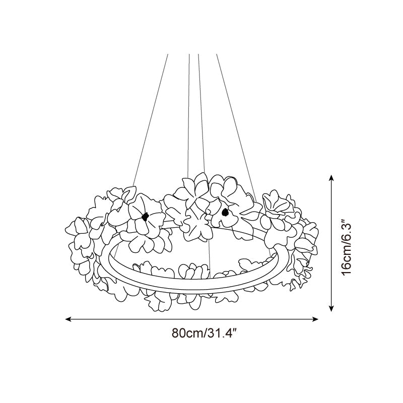 Elysian Floral Aluminum Chandelier — product view 7