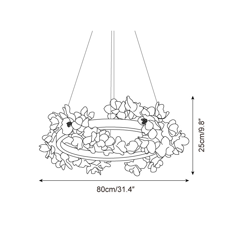 Elysian Floral Aluminum Chandelier — product view 8