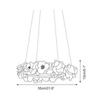 Elysian Floral Aluminum Chandelier — product view 9