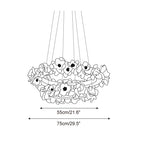 Elysian Floral Aluminum Chandelier — product view 10