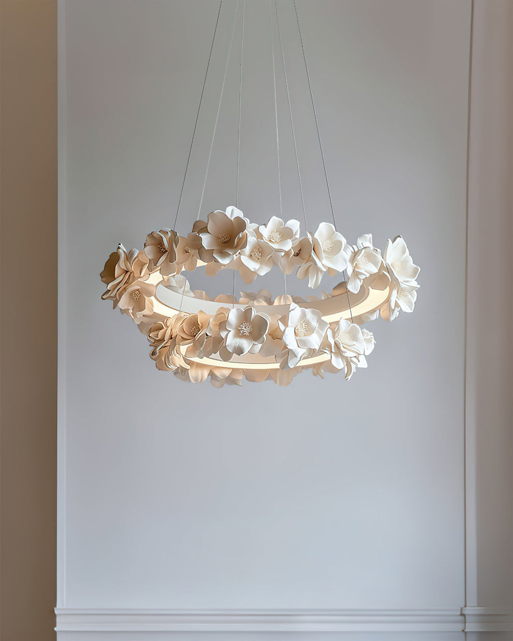 Elysian Floral Aluminum Chandelier — product view 12