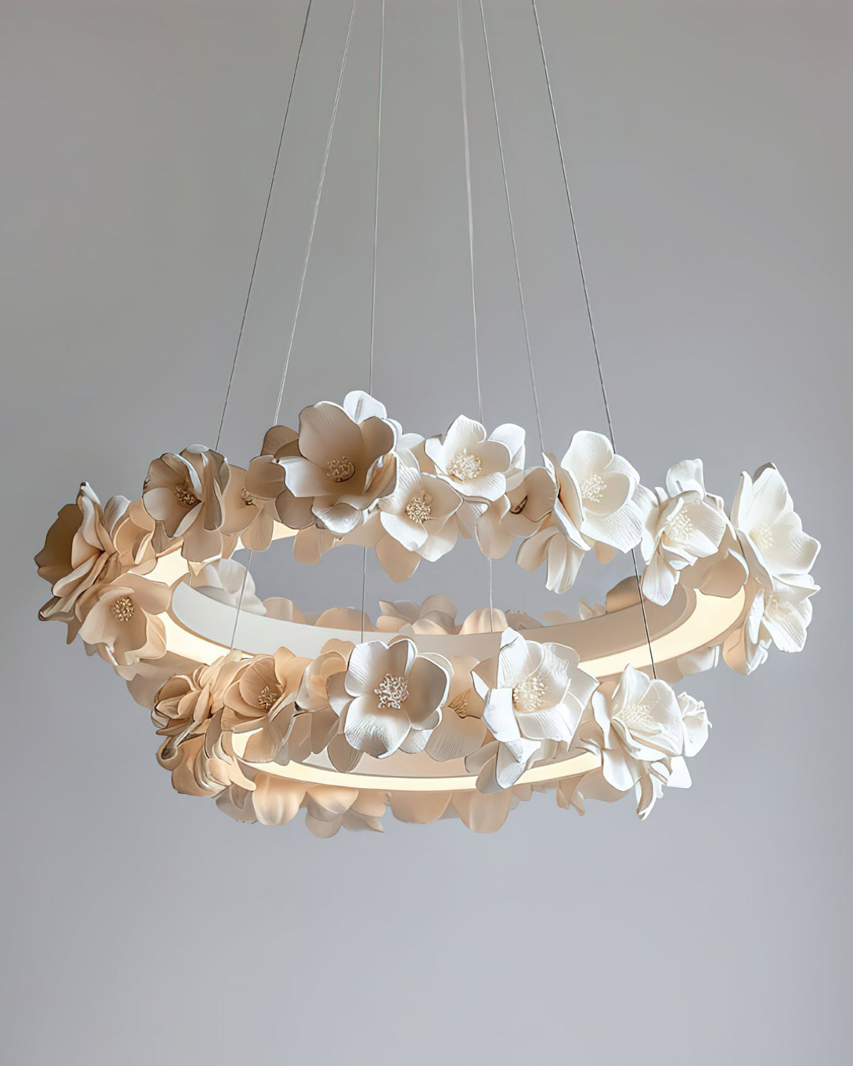 Elysian Floral Aluminum Chandelier — product view 15