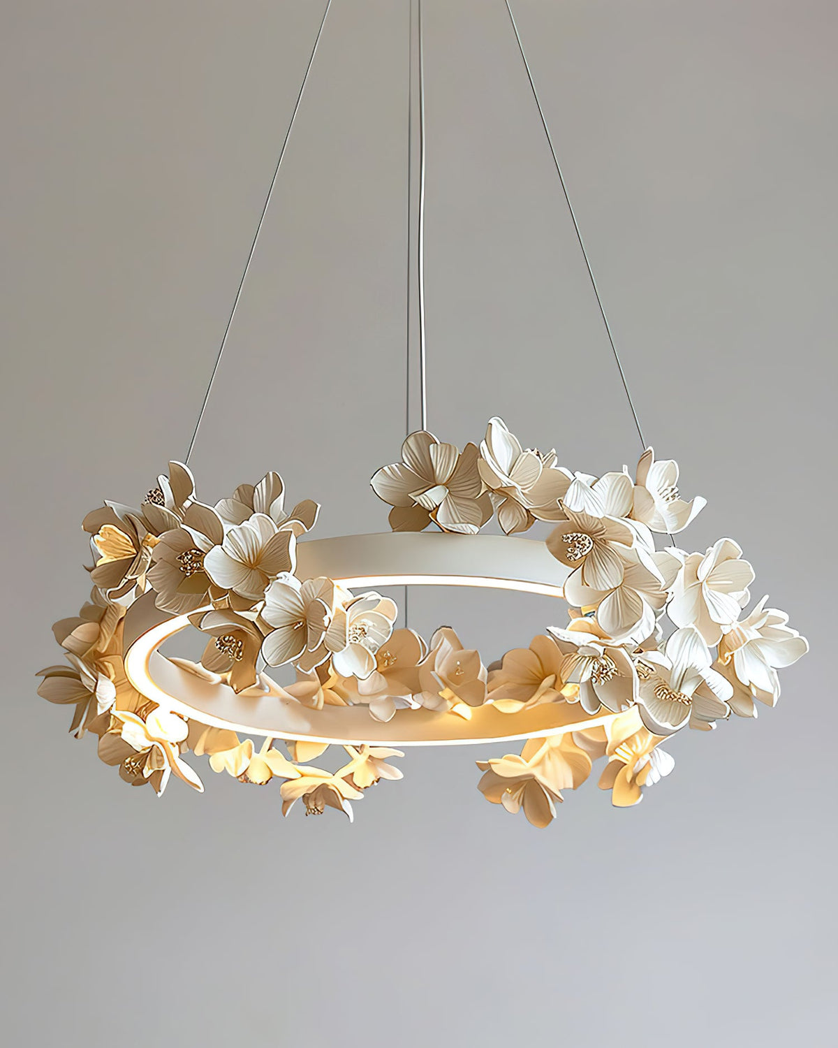 Elysian Floral Aluminum Chandelier — product view 16