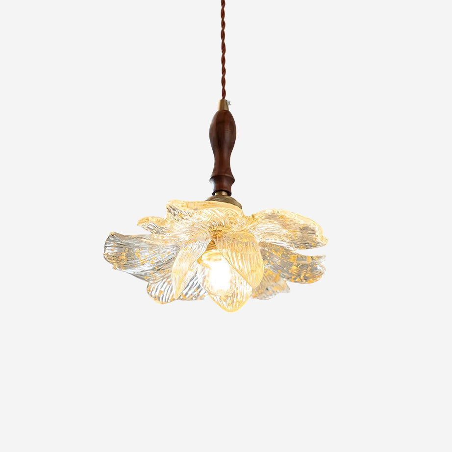 Dalie Lotus Wood Pendant Lamp — product view 1