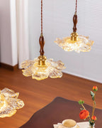 Dalie Lotus Wood Pendant Lamp — product view 3