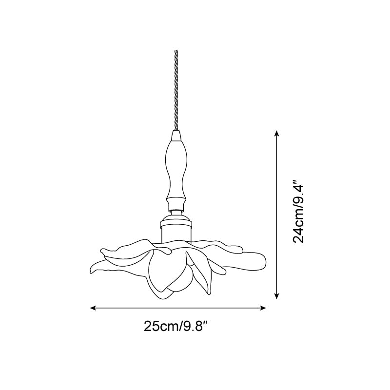 Dalie Lotus Wood Pendant Lamp — product view 5