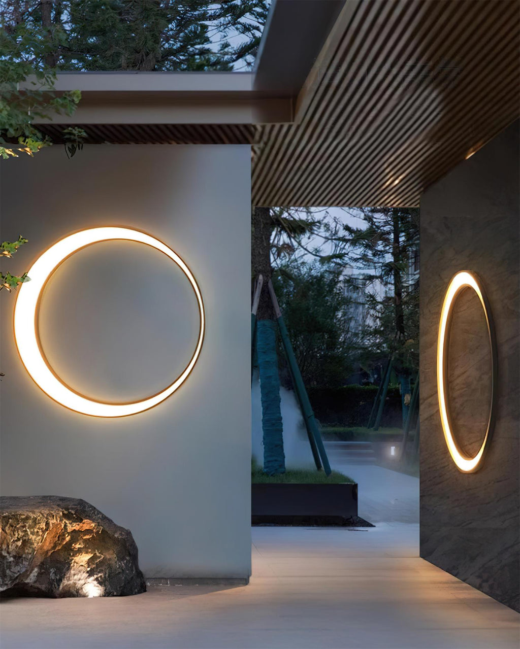 Half Moon Outdoor Acrylic Wall Lamp — product view 3