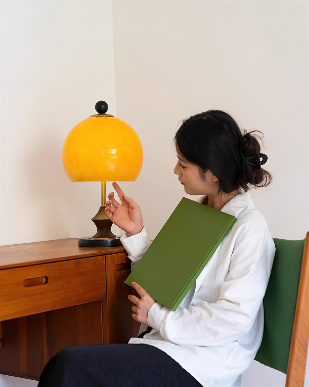 Bent Marble Table Lamp — product view 7