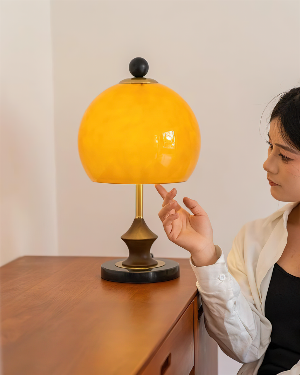 Bent Marble Table Lamp — product view 8