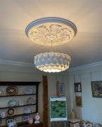 White Lottie Metal Chandelier — product view 4