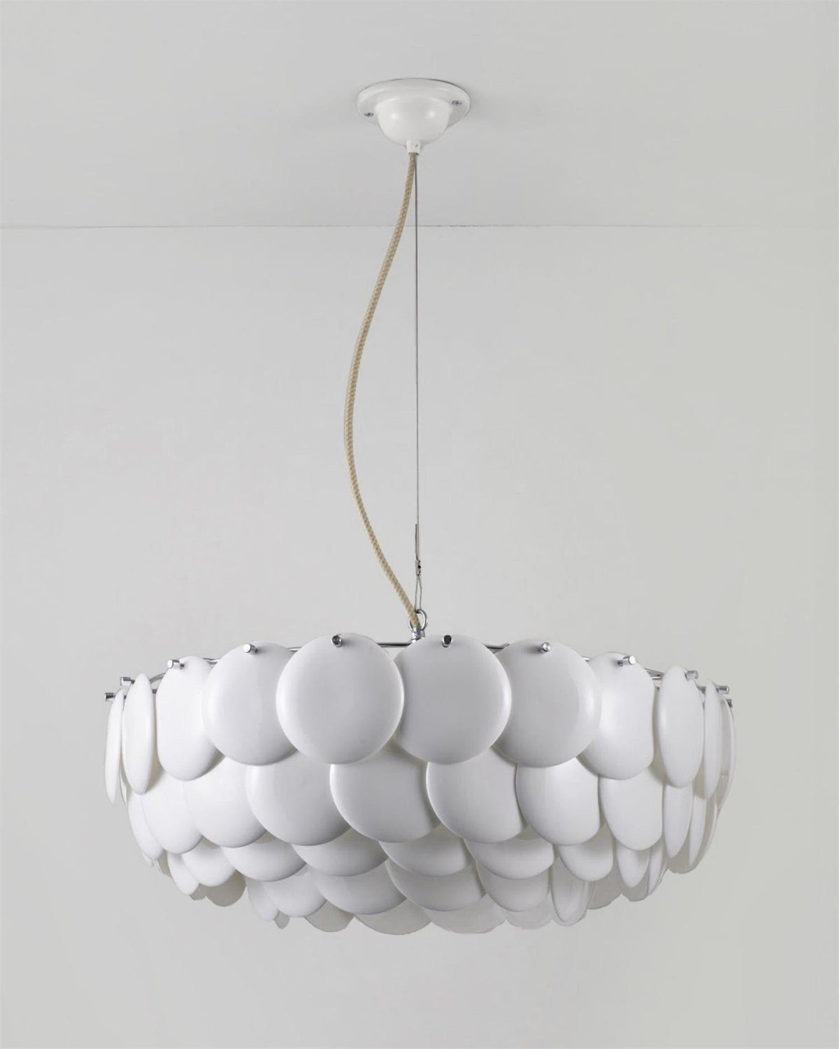 White Lottie Metal Chandelier — product view 9