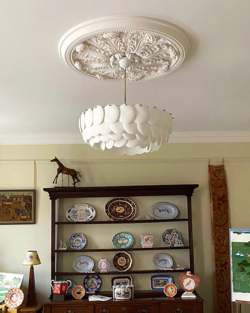 White Lottie Metal Chandelier — product view 10