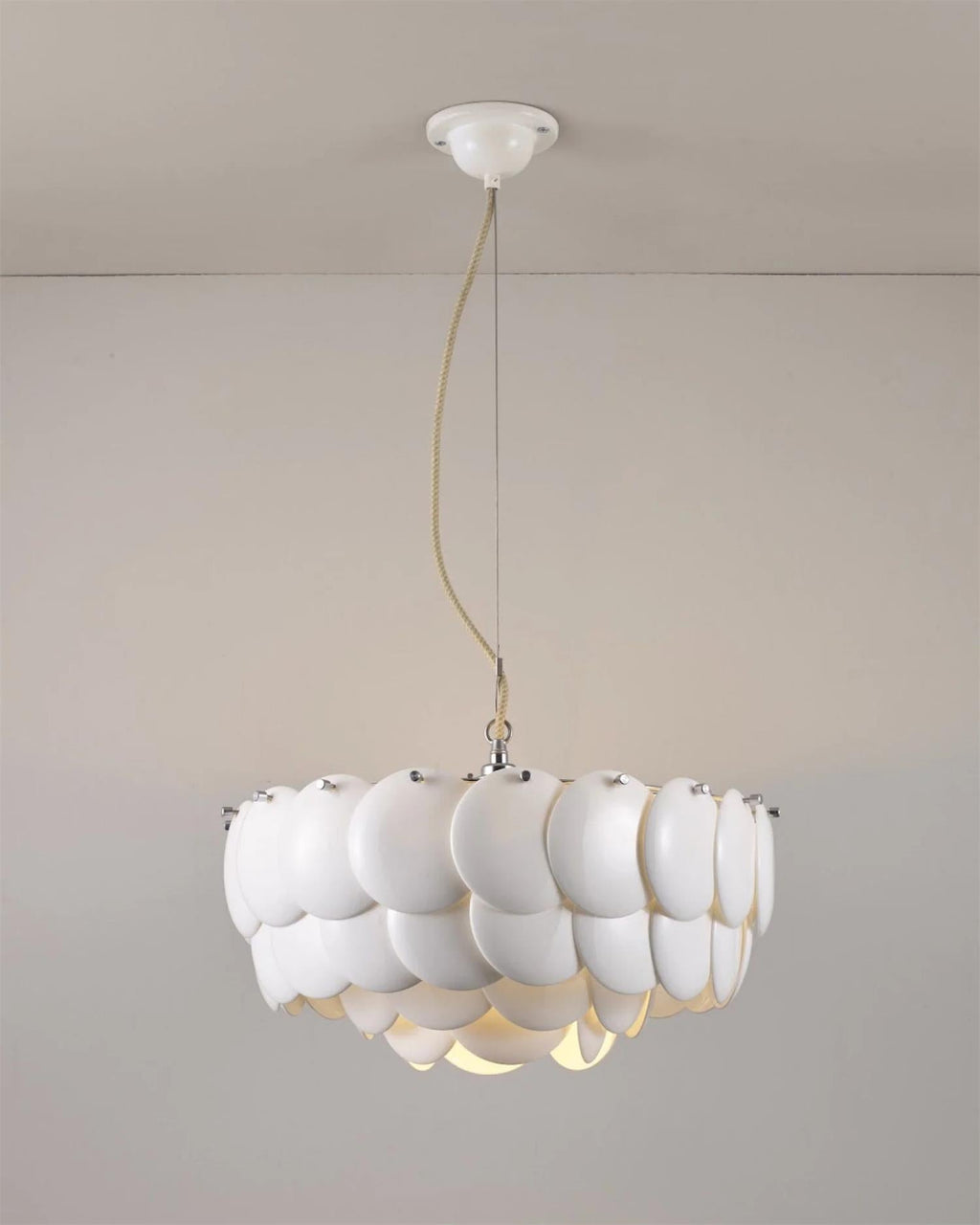 White Lottie Metal Chandelier — product view 16