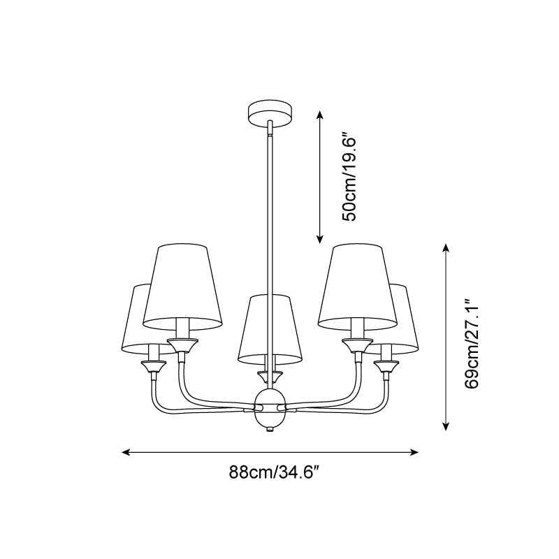 Piaf Large Metal Chandelier — product view 5