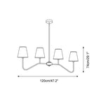 Diana Linear Metal Chandelier — product view 5