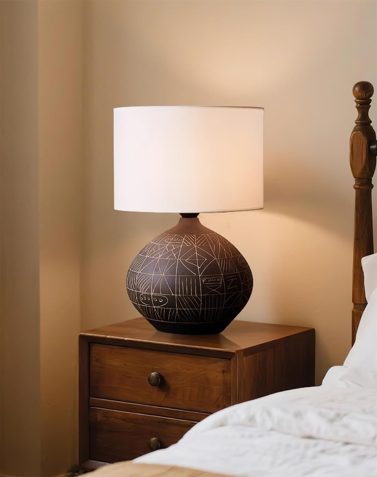 Mako Ceramics Fabric Table Lamp — product view 6