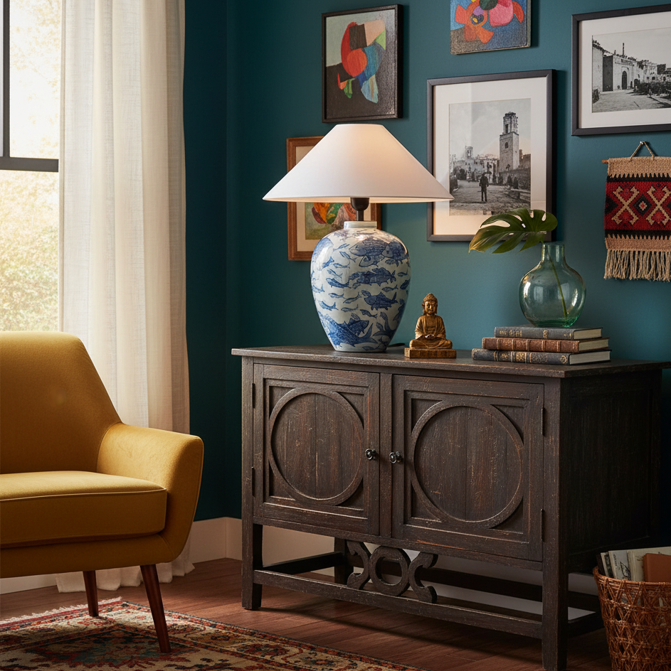 Hamlet Blue Metal Table Lamp — product view 9