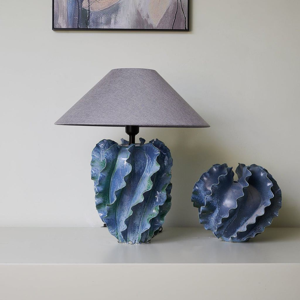 Helios Blue Metal Table Lamp — product view 12