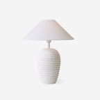 White Calico Metal Table Lamp — product view 1
