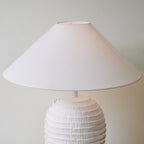 White Calico Metal Table Lamp — product view 4