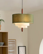 Raphia Wood Pendant Lamp — product view 3
