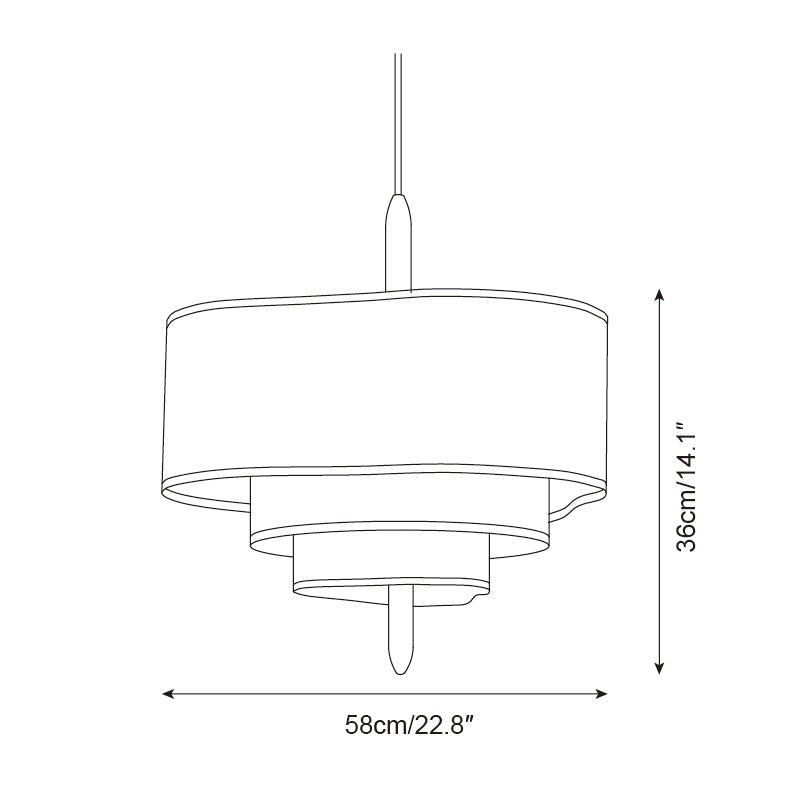 Raphia Wood Pendant Lamp — product view 6