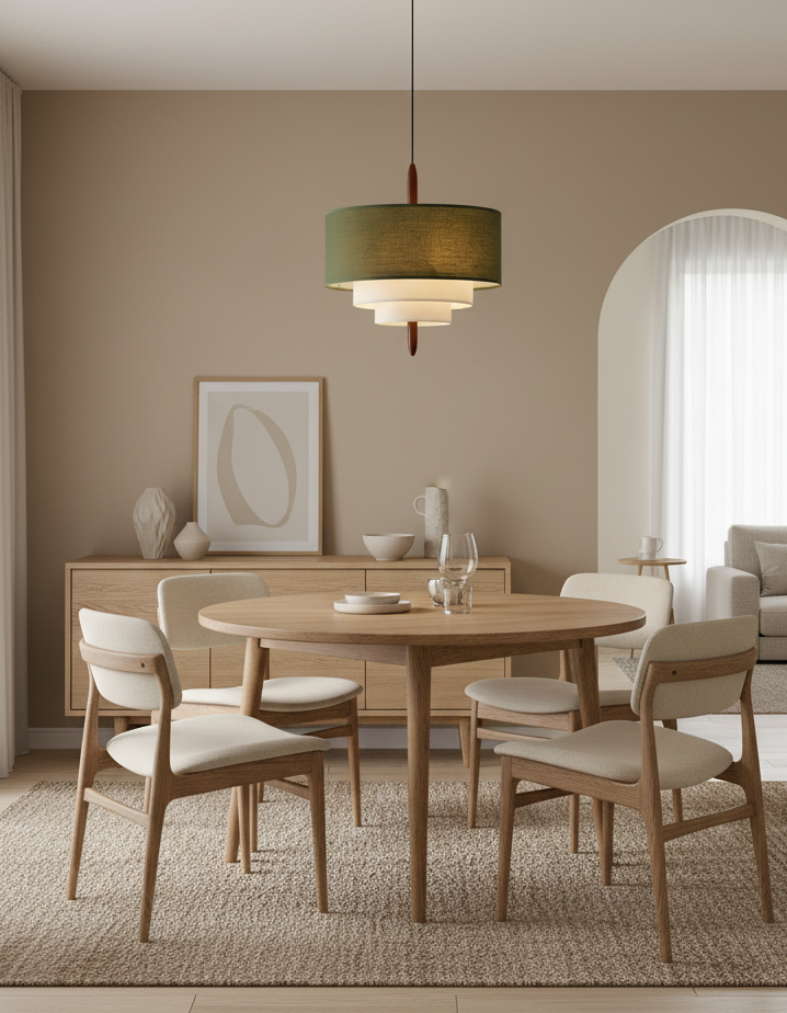 Raphia Wood Pendant Lamp — product view 7