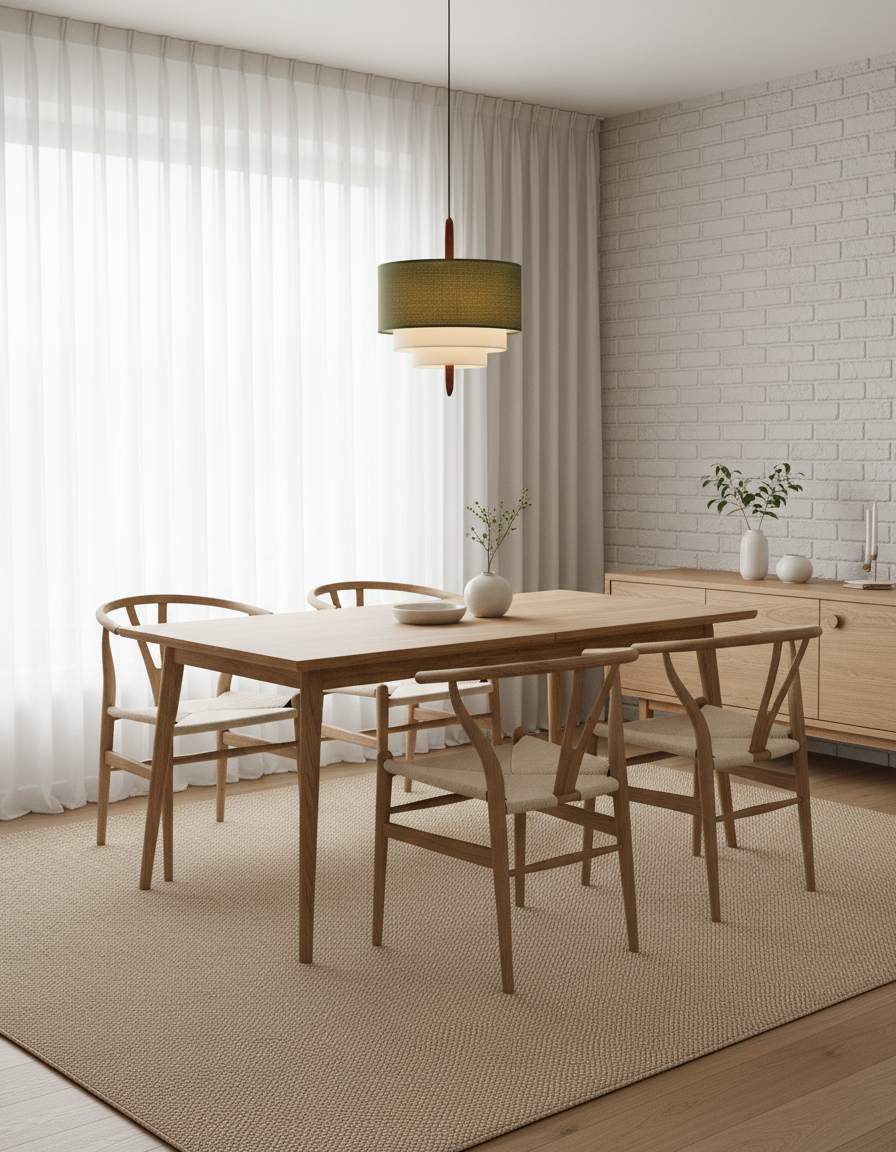 Raphia Wood Pendant Lamp — product view 16