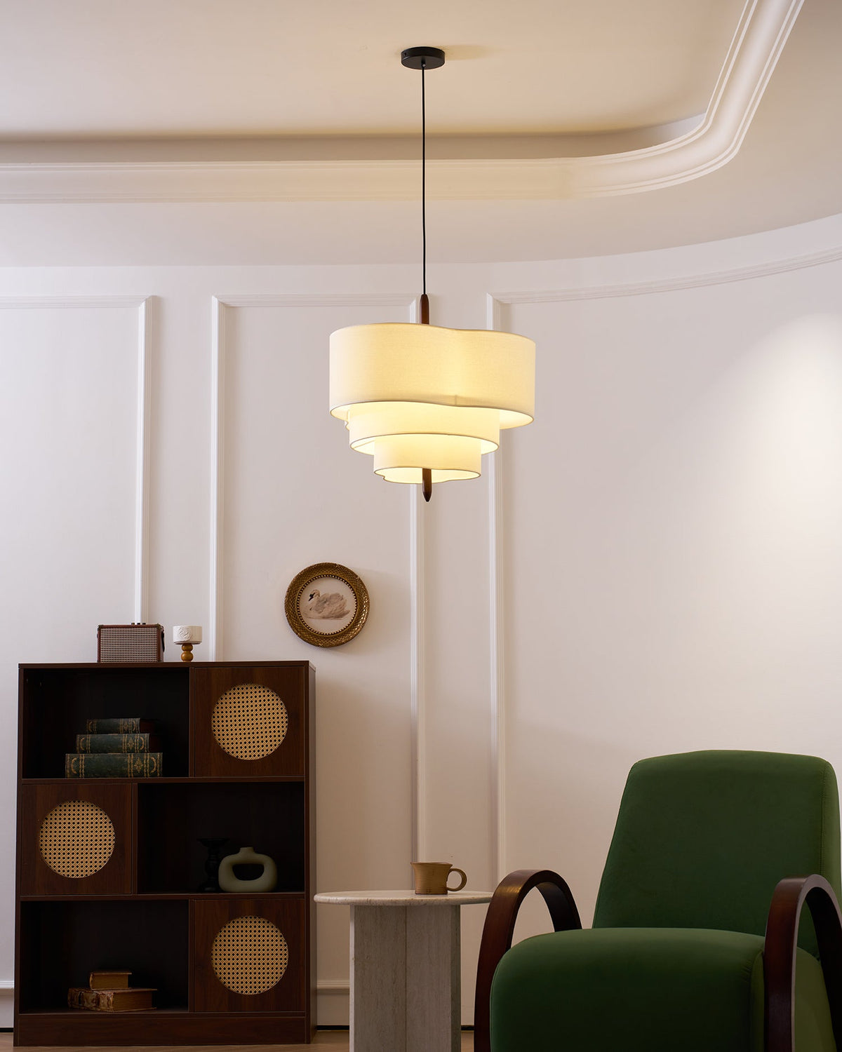 Raphia Wood Pendant Lamp — product view 18