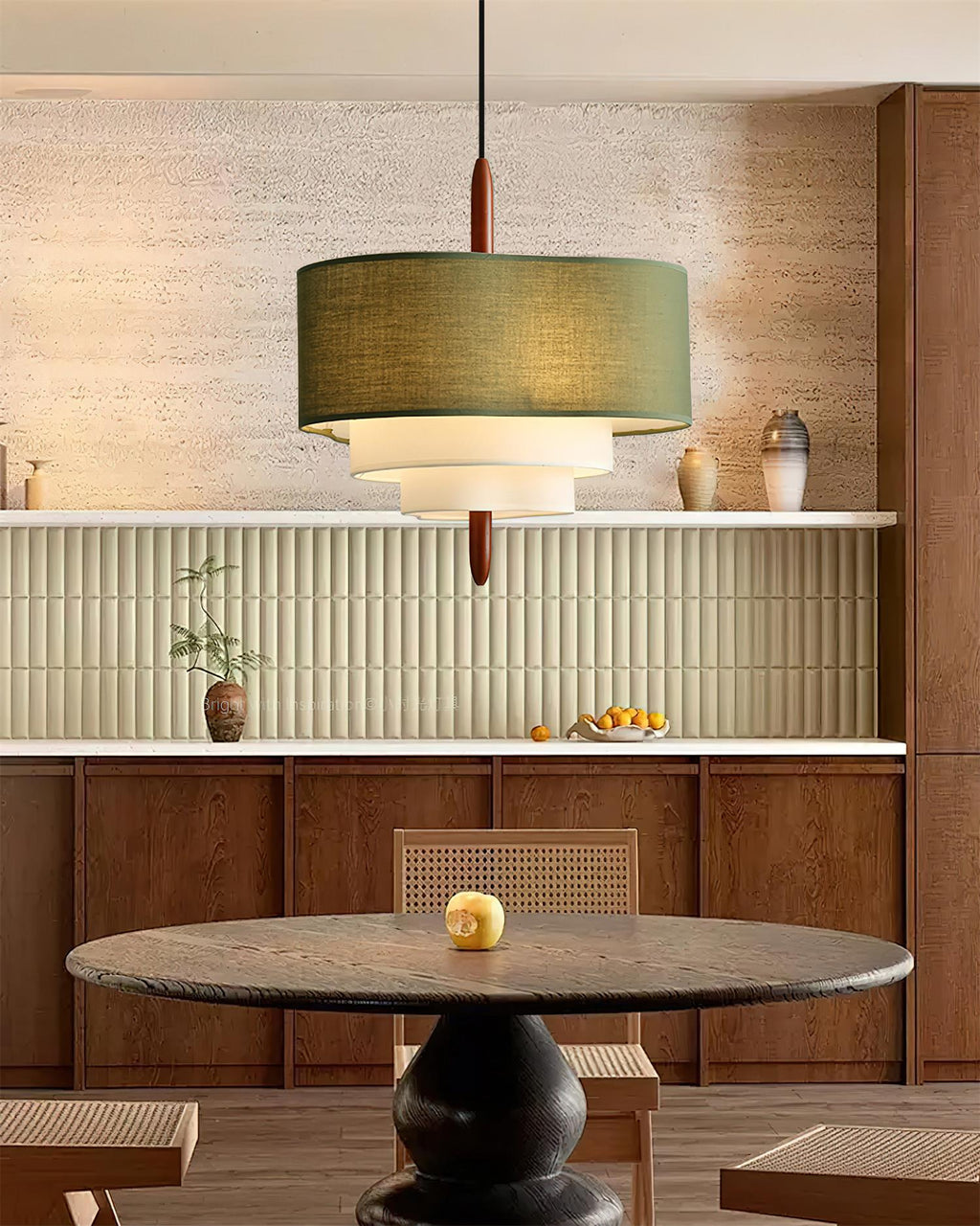Raphia Wood Pendant Lamp — product view 28