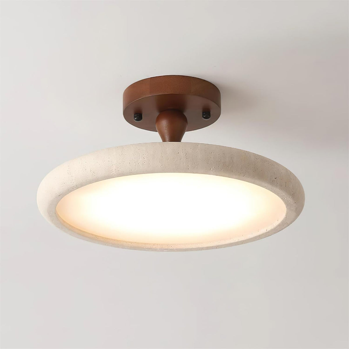 Kelva Travertine Ceiling Light — product view 2