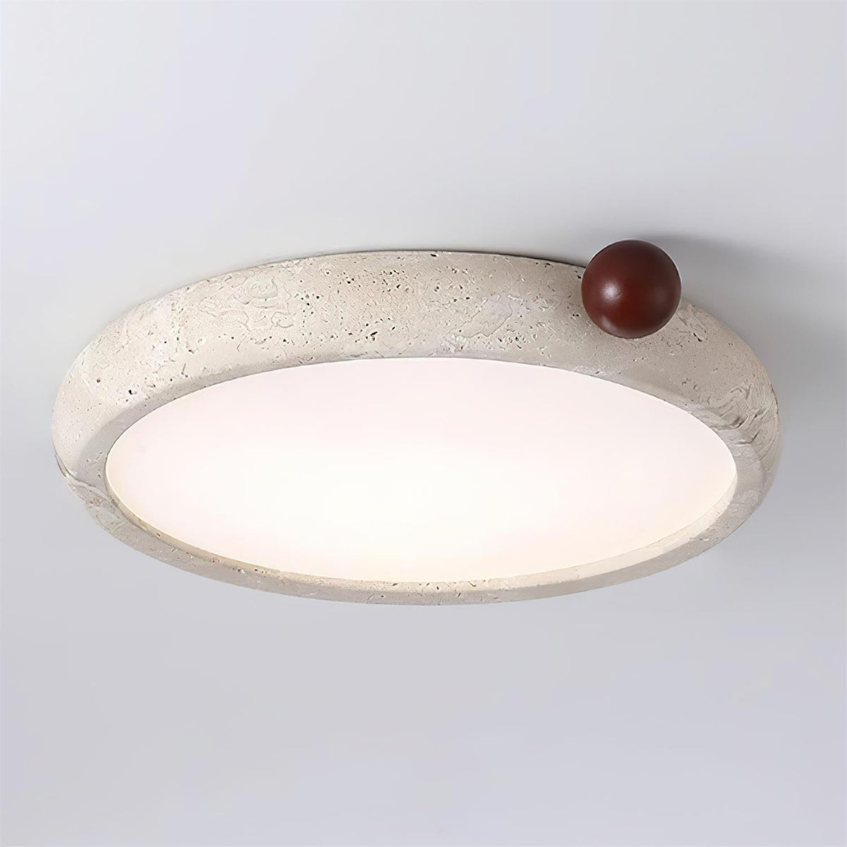 Metra Travertine Ceiling Light — product view 2