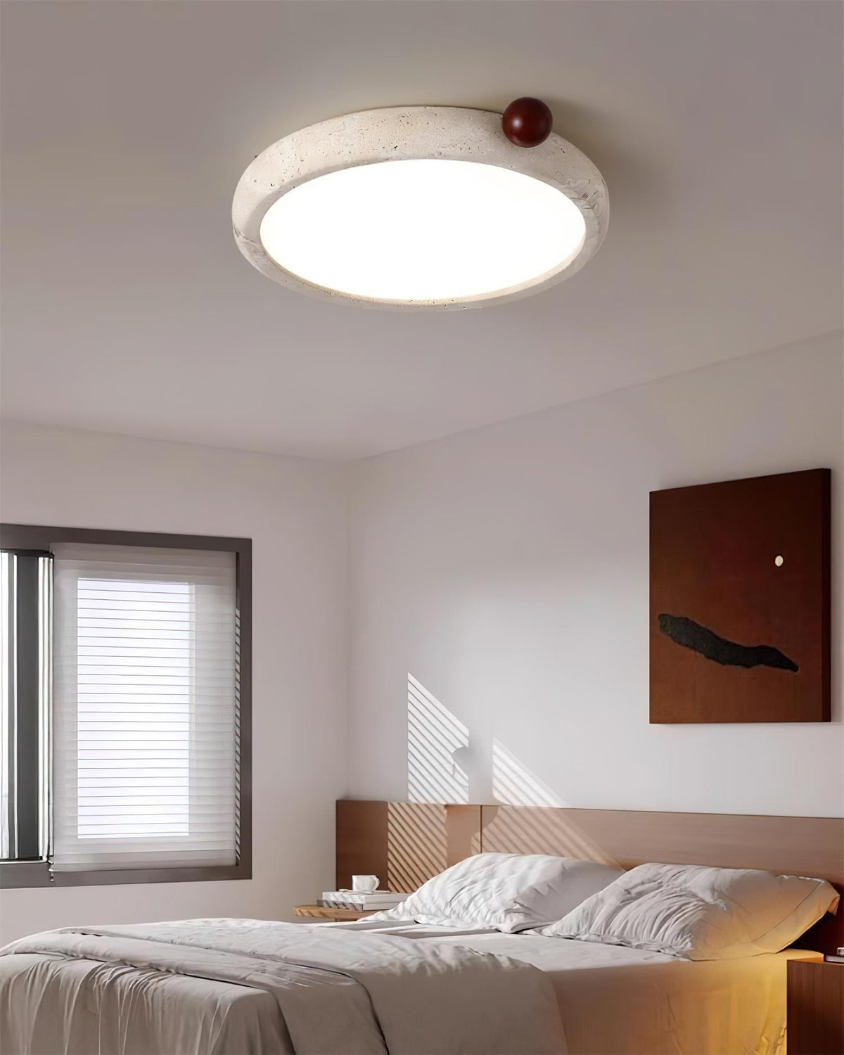 Metra Travertine Ceiling Light — product view 3