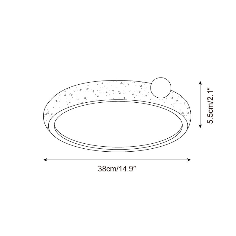 Metra Travertine Ceiling Light — product view 5