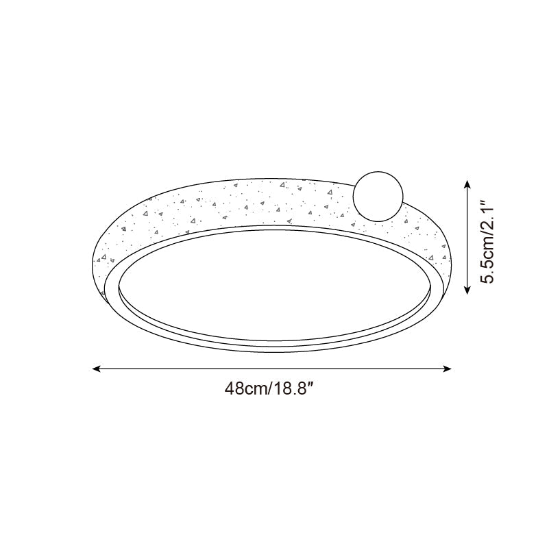 Metra Travertine Ceiling Light — product view 6