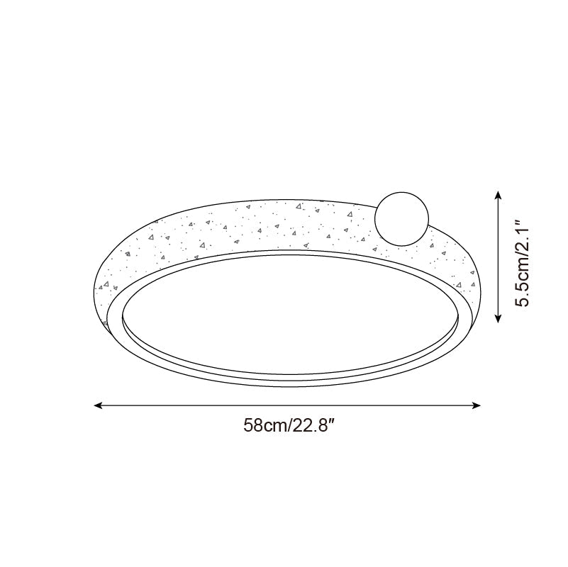 Metra Travertine Ceiling Light — product view 7