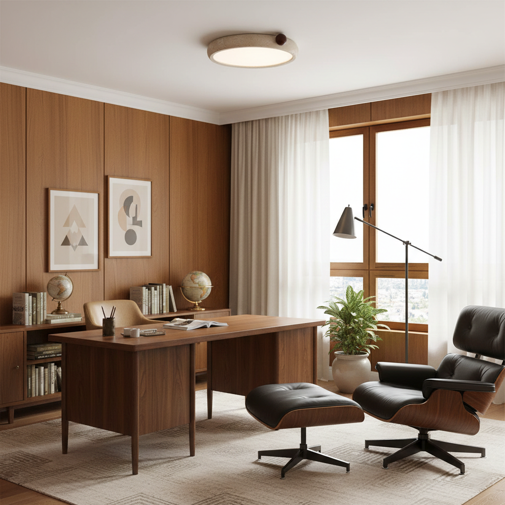 Metra Travertine Ceiling Light — product view 12