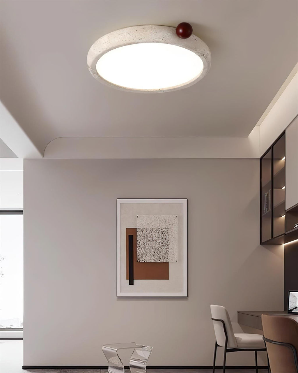 Metra Travertine Ceiling Light — product view 14
