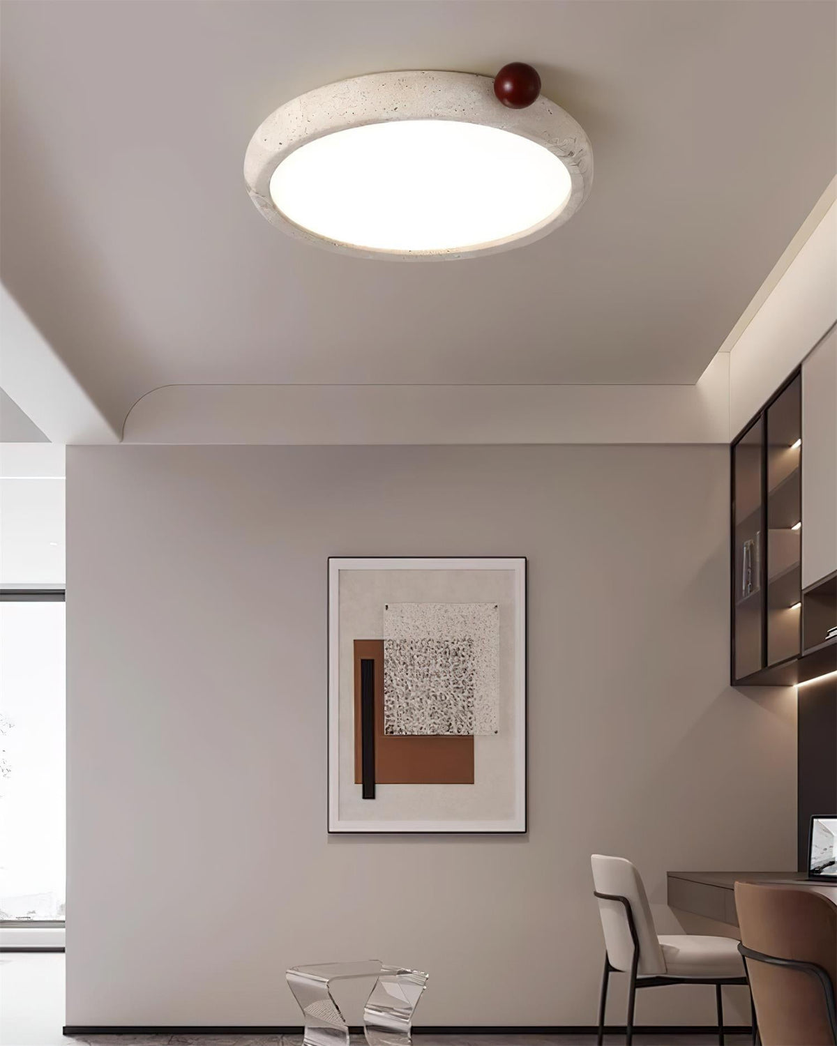 Metra Travertine Ceiling Light — product view 14