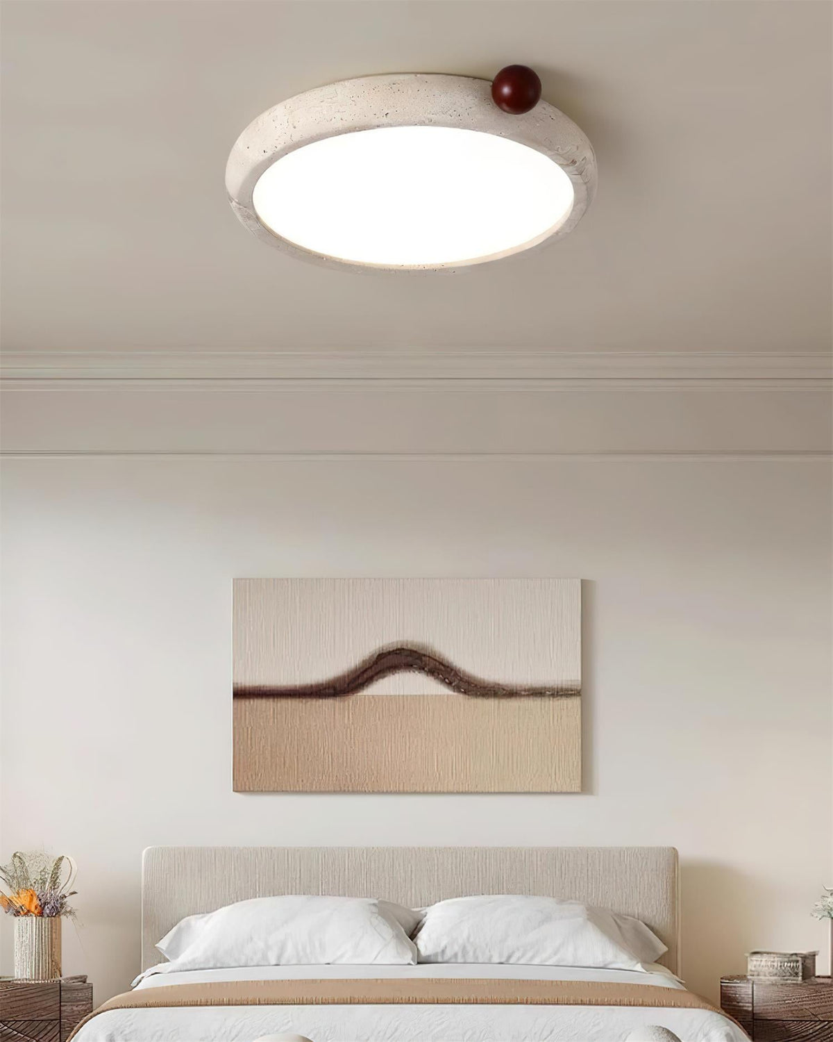 Metra Travertine Ceiling Light — product view 15