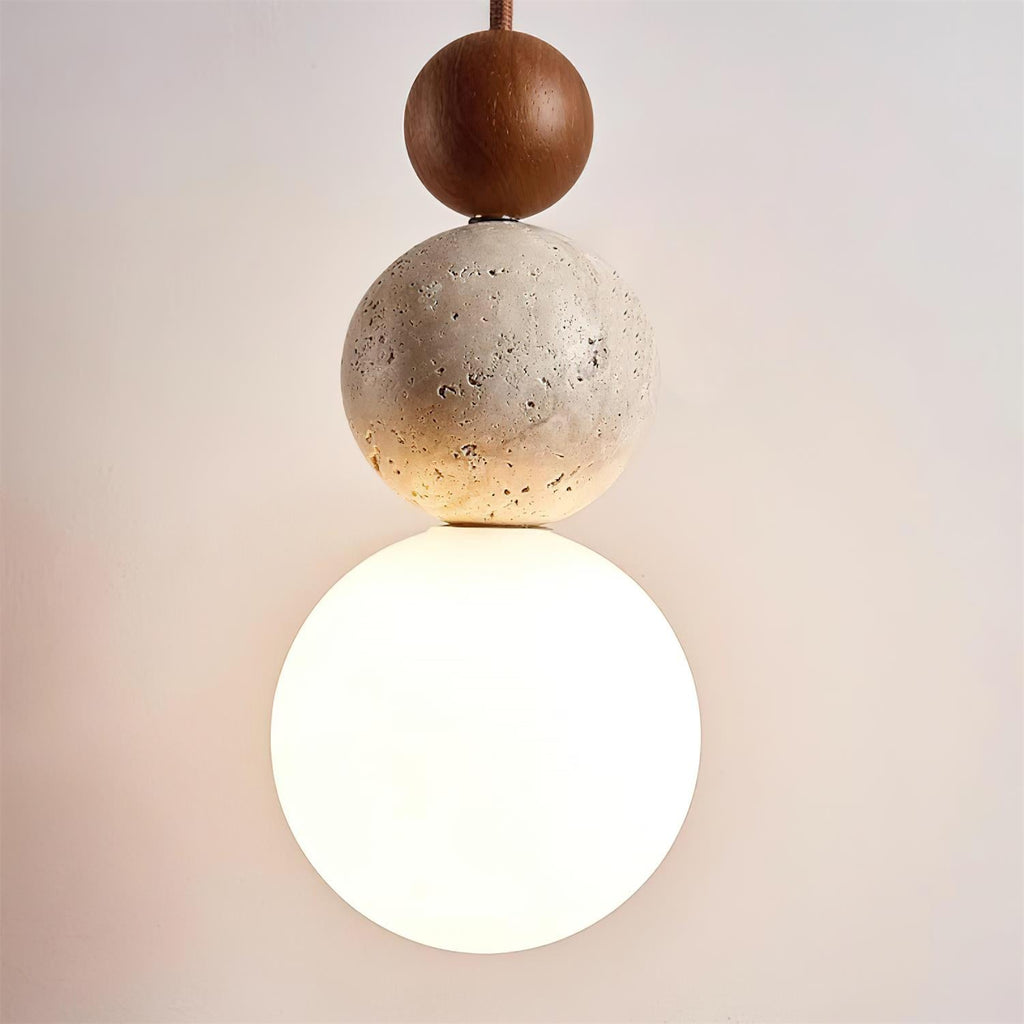 Ball Travertine Pendant Lamp — product view 7