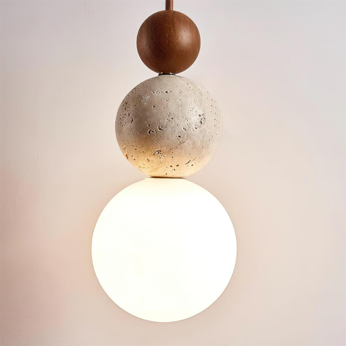 Ball Travertine Pendant Lamp — product view 7